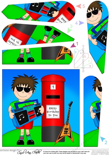 Boyz Rockstar Jaz & Postbox Fan Pyramage Topper