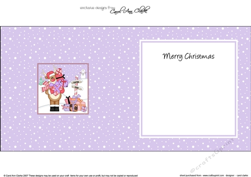 Christmas Rudolph at the North Pole insert square landscape