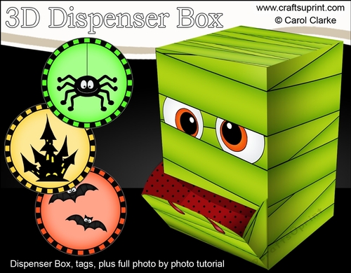 3D Fun Halloween Dispenser Box Mini Kit - Mummy Gomez