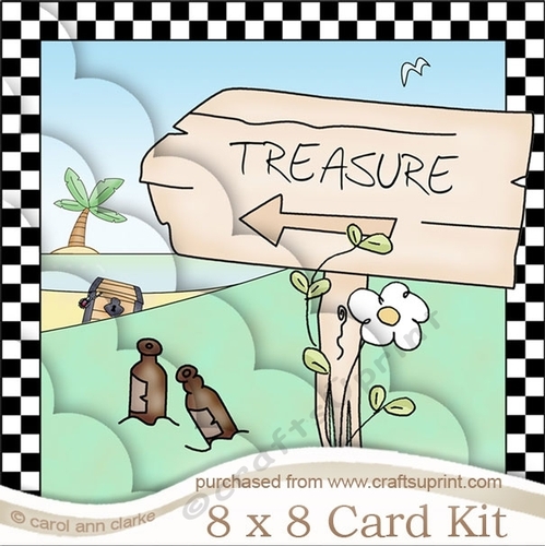 8 x 8 Treasure Island/Desert Island Kit with Scalloped Corners