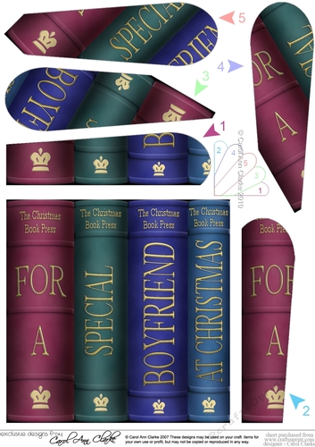 For a Special Boyfriend at Christmas Books Fan Pyramage Topper