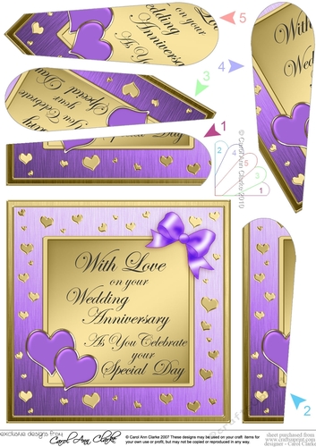With Love on your Wedding Anniversary Fan Pyramage