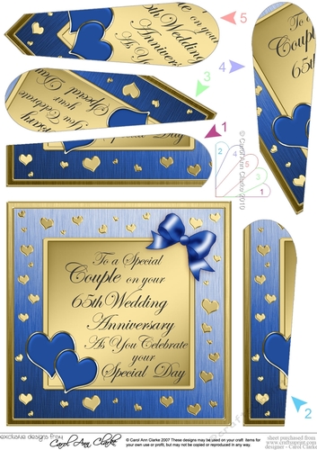 With Love on your 65th Wedding Anniversary Fan Pyramage