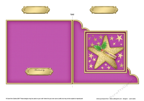 Christmas Star Cut and Fold Corner Card  