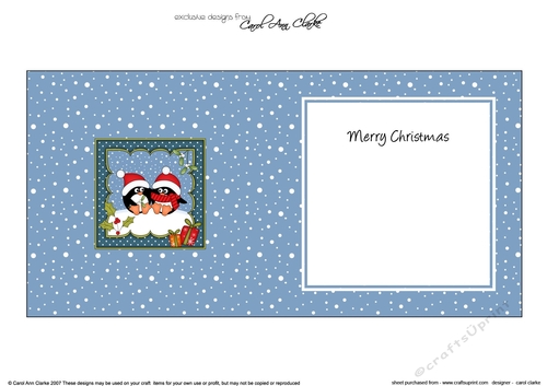 Christmas Pip Penguin is in Love insert square landscape