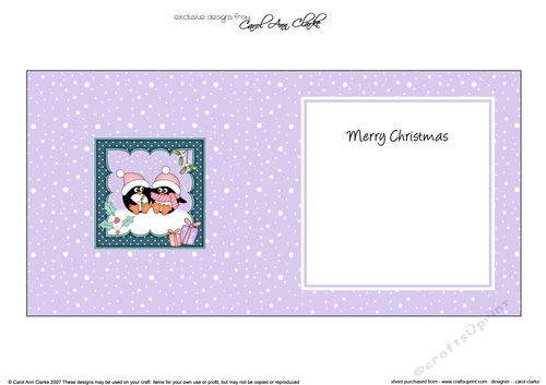 Christmas Pip Penguin is in Love insert square landscape