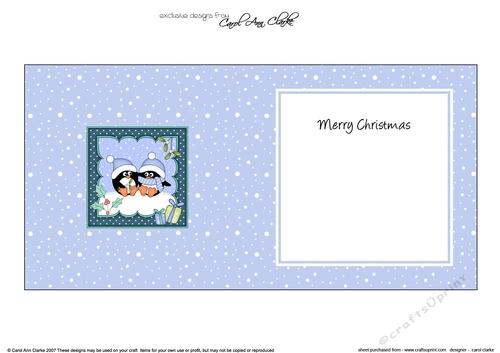 Christmas Pip Penguin is in Love insert square landscape