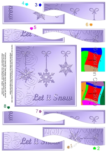 Christmas Let it Snow Snowflakes Wavy Spiral Side Stacker