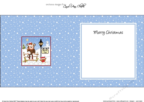 Christmas Cheeky Monkey is at the North Pole insert square landscape
