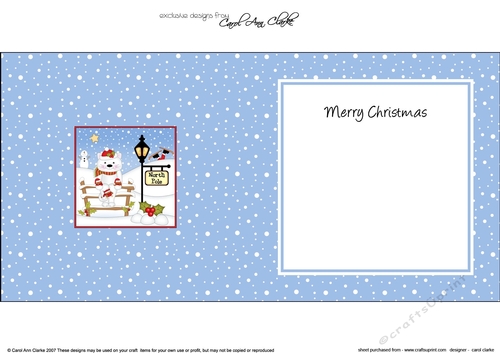 Christmas Cute Little Cat is at the North Pole insert square landscape