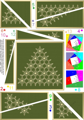 Christmas Snowflake Tree Twisted Spiral Side Stacker