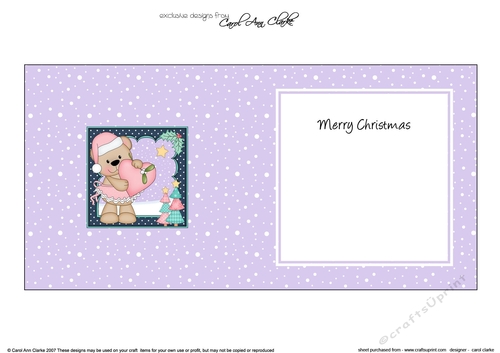 Christmas Livvy Bear is in Love insert square landscape