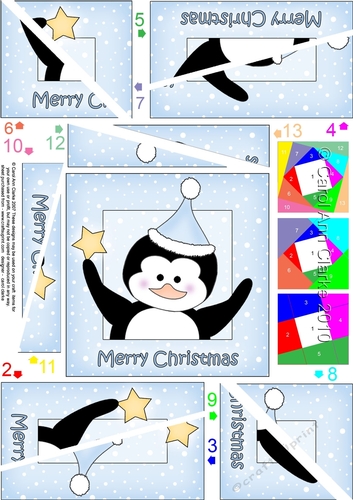 Cute Christmas Penguin Twisted Spiral Side Stacker