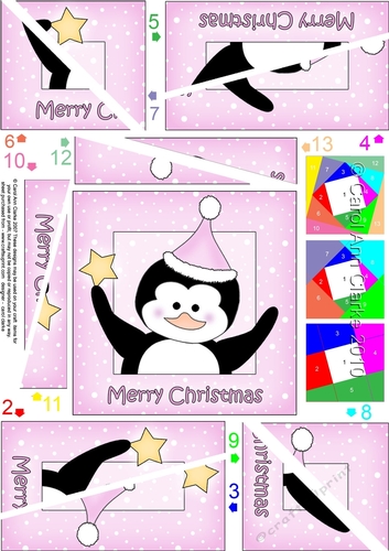 Cute Christmas Penguin Twisted Spiral Side Stacker