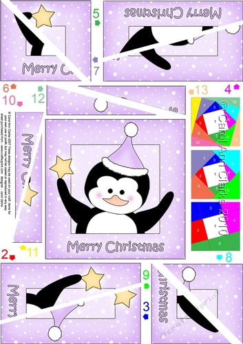 Cute Christmas Penguin Twisted Spiral Side Stacker