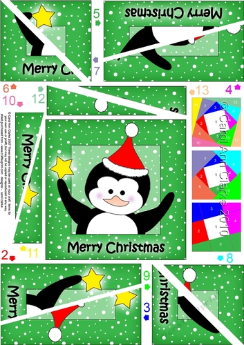 Cute Christmas Penguin Twisted Spiral Side Stacker
