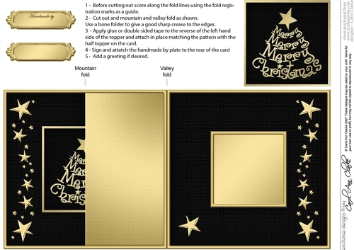 Merry Christmas Tree No-Hole Fold Back Card