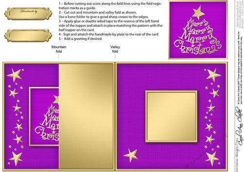 Merry Christmas Tree No-Hole Fold Back Card