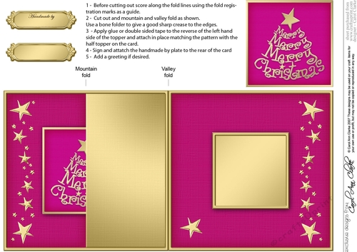 Merry Christmas Tree No-Hole Fold Back Card