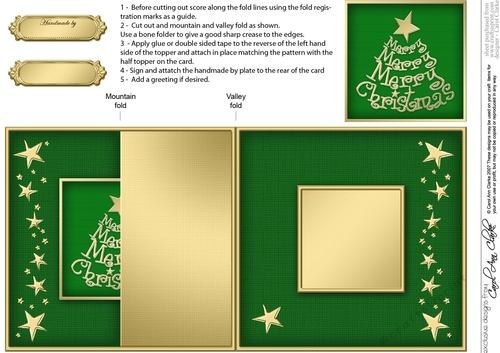 Merry Christmas Tree No-Hole Fold Back Card