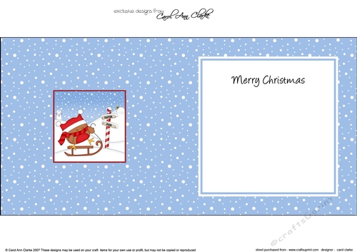 Christmas Bobbin Robin is at the North Pole insert square landscape