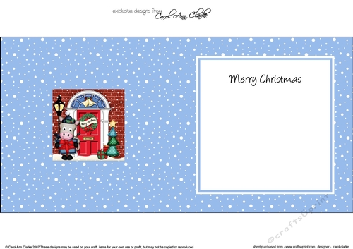 GiGi Horse is at the Christmas Door matching insert square landscape