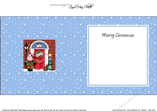Milly Moo Cow is at the Christmas Door matching insert square landscape