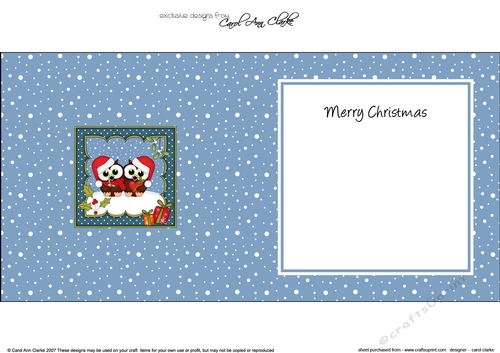 Christmas Little Hoot Owl is in Love matching insert square landscape
