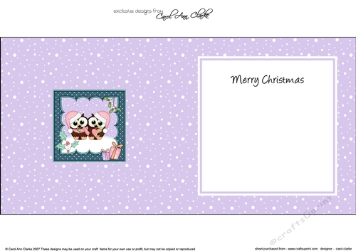Christmas Little Hoot Owl is in Love matching insert square landscape
