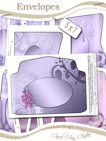 Flowers with Diamonds Matching 5 x 7 Envelope Kit