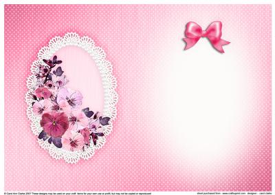 Spring Flowers and Lace Matching Insert A5 Portrait