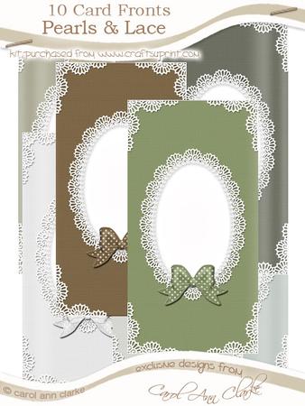 Dl Pearls and Lace Card Fronts Kit