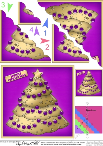 Christmas Tree Scallop Corner side stacker Topper