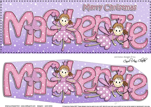 Large DL Merry Christmas MACKENZIE