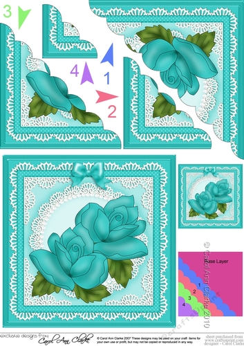 Just Roses Scallop Corner side stacker Topper