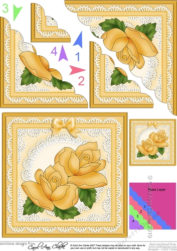 Just Roses Scallop Corner side stacker Topper