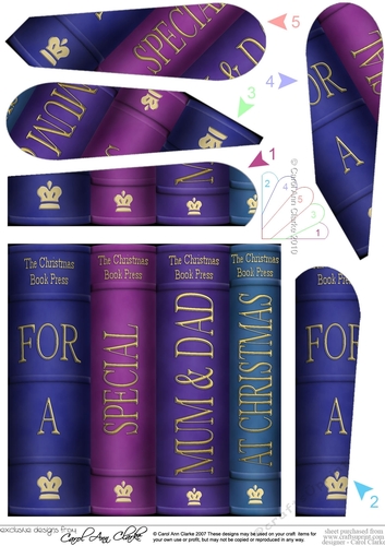 Merry Christmas Mum & Dad Books Fan Pyramage Topper