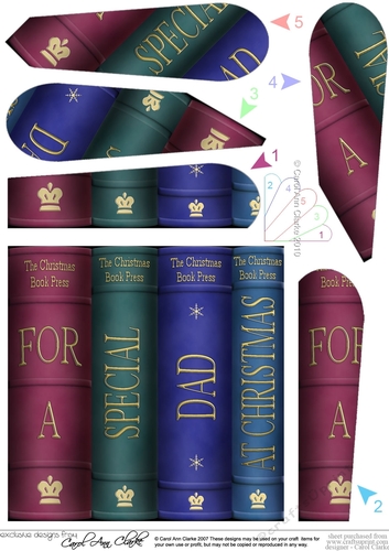 Merry Christmas Dad Books Fan Pyramage Topper