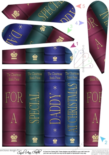 Merry Christmas Daddy Books Fan Pyramage Topper