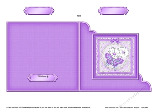 Fluttery Butterfly Cut and Fold Corner Card  