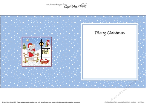 Cute Christmas Elephant is at the North Pole insert square landscape