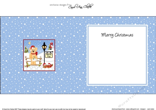 Cute Christmas Labrador Dog is at the North Pole insert square landscape
