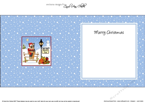 Cute Christmas Boxer Dog is at the North Pole insert square landscape