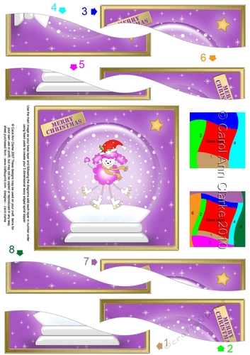 Cute Poodle Dog Christmas Snowglobe Wavy Spiral Side Stacker