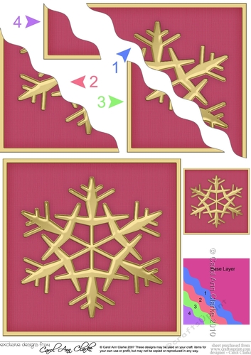 Christmas Snowflake Wavy Corner side stacker Topper