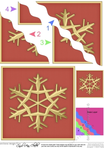 Christmas Snowflake Wavy Corner side stacker Topper