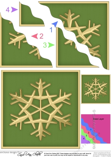 Christmas Snowflake Wavy Corner side stacker Topper