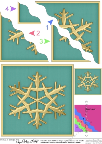 Christmas Snowflake Wavy Corner side stacker Topper