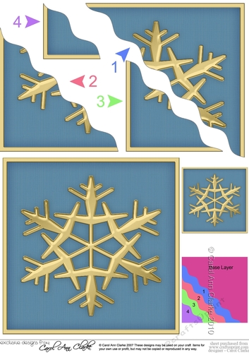 Christmas Snowflake Wavy Corner side stacker Topper