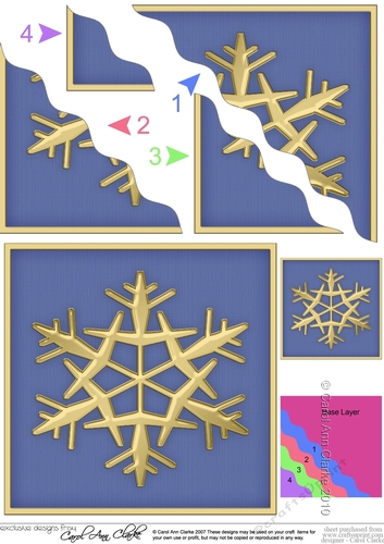 Christmas Snowflake Wavy Corner side stacker Topper